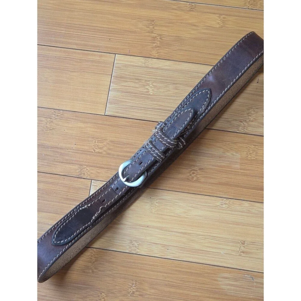Duluth Trading Company Men's Ranger Leather Western Work Belt‎ Sz 38 Brown 90013